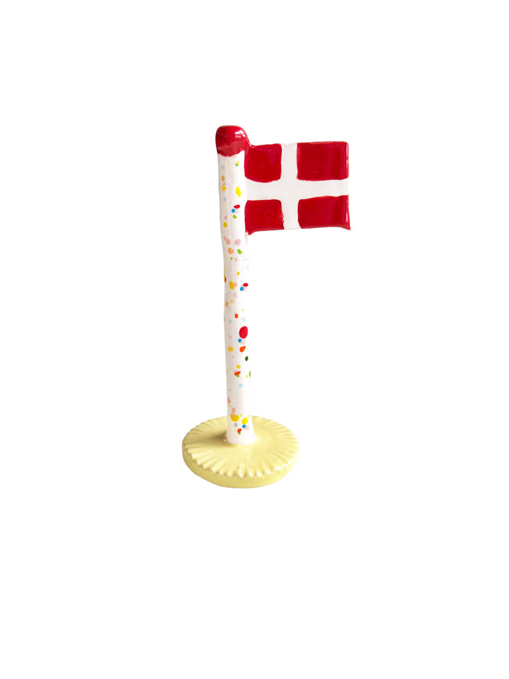 Keramik Harlekin Flag, Pale mirabelle - H14-18 cm.